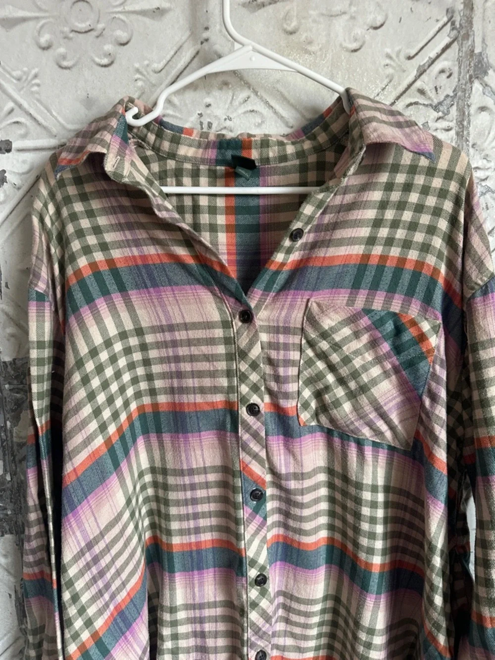 wild fable Multi-Color Plaid Button-Down Shirt - Picture 3 of 5